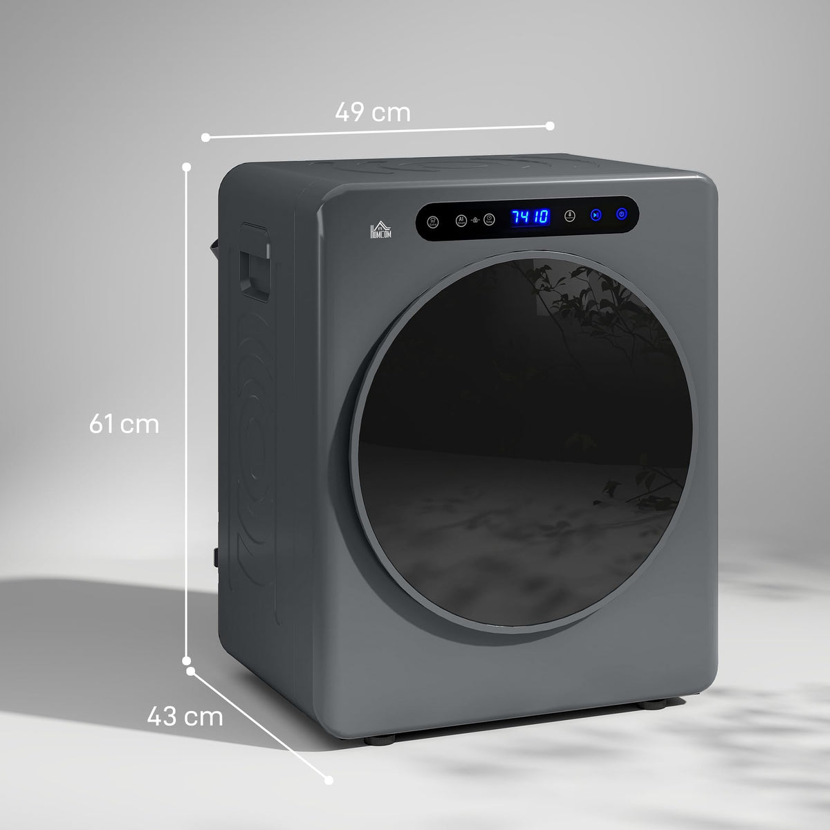 HOMCOM Vented Tumble Dryer 5kg Wet Laundry/3kg Dry Capacity 1000W Black