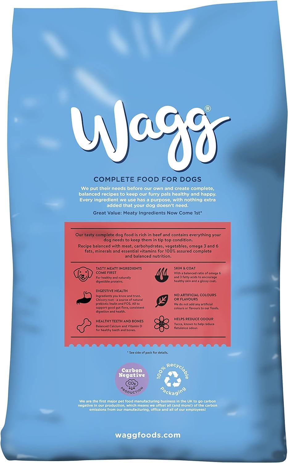 Wagg Meaty Goodness Complete Dry Adult Dog Food Beef 12kg