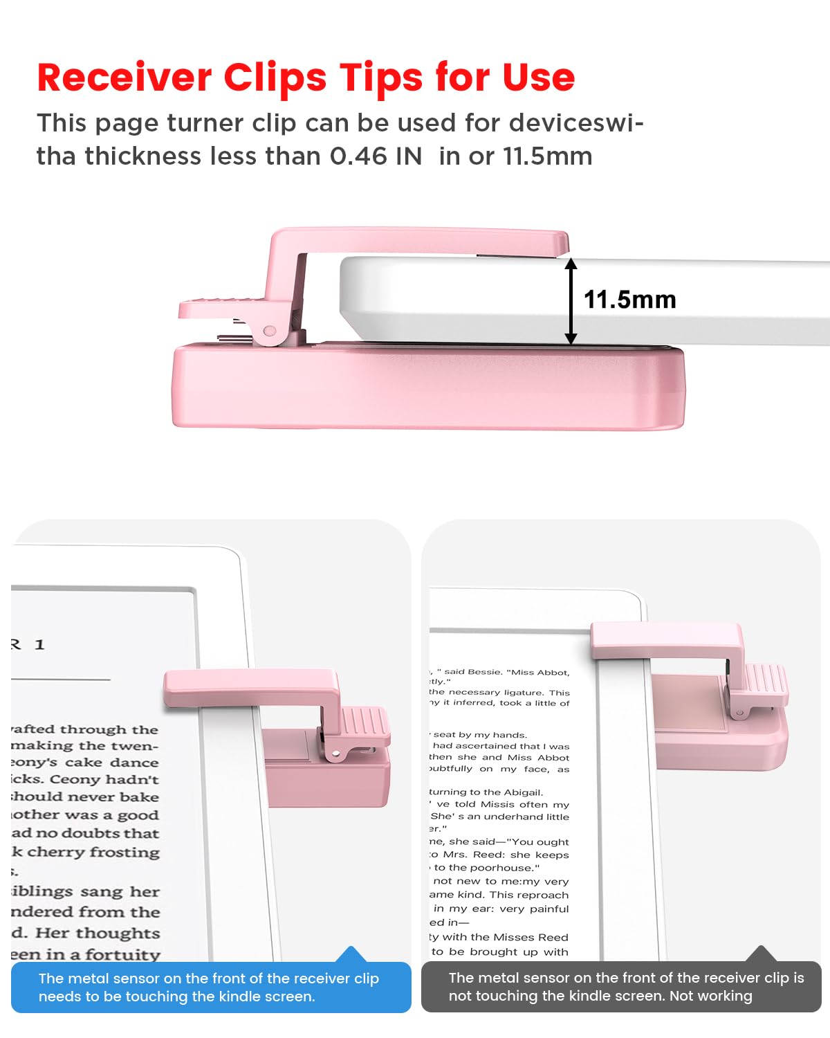 Remote Control Page Turner for Kindle Paperwhite Scribe Oasis Accessories