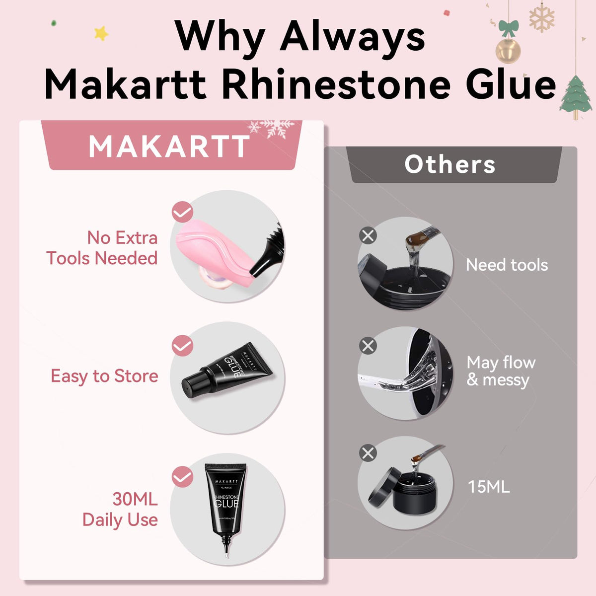 Makartt Nail Glue Extra Strong, New Super Semi Solid for Press-On Nails