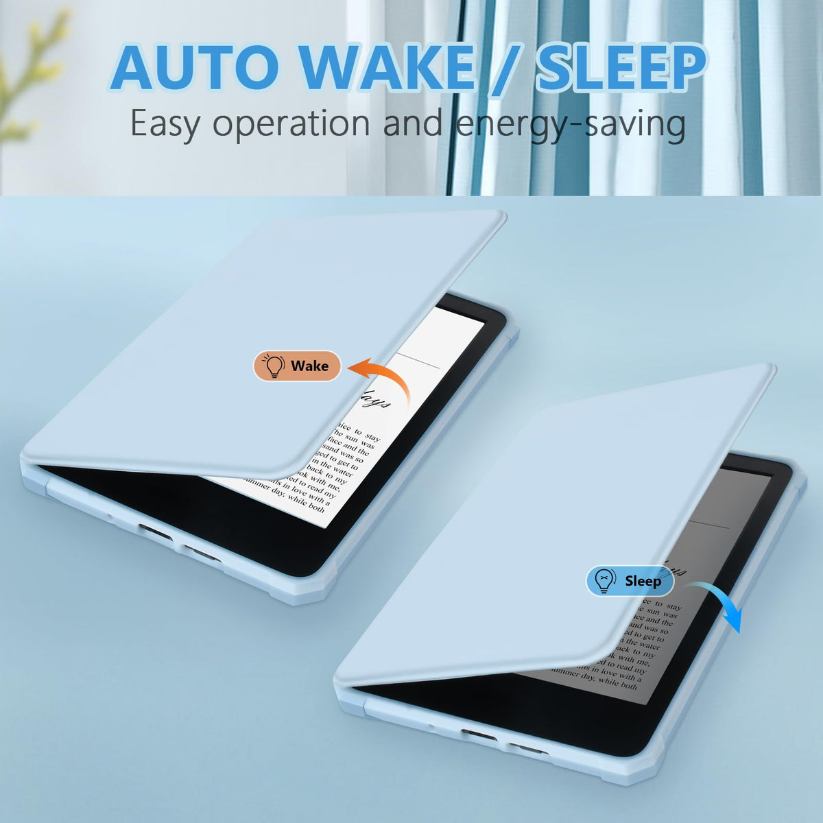 TQQ Case Fits 6" Amazon Kindle 11th Generation 2024 and 2022, Premium Slim and Lightweight Cover, Full Protection, Auto Sleep/Wake, Magnetic Closure (NOT fit Paperwhite or Oasis)