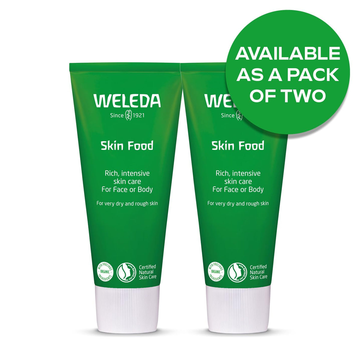 Weleda Skin Food, Dry Skin Moisturiser, Moisturising Cream & Primer, Face & Body, For Men & Women, Multiple Uses, 100% Certified Natural, Organic, 75ml