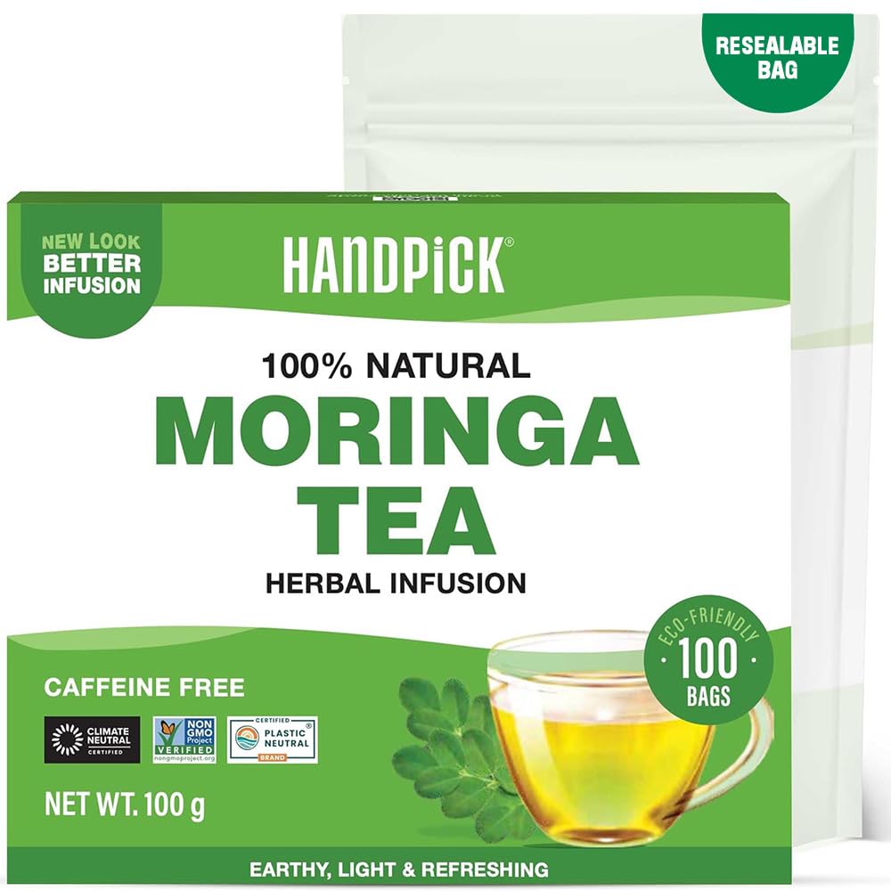 HANDPICK, Spearmint Tea Bags (100 Count), Spearmint Leaf Tea Bags