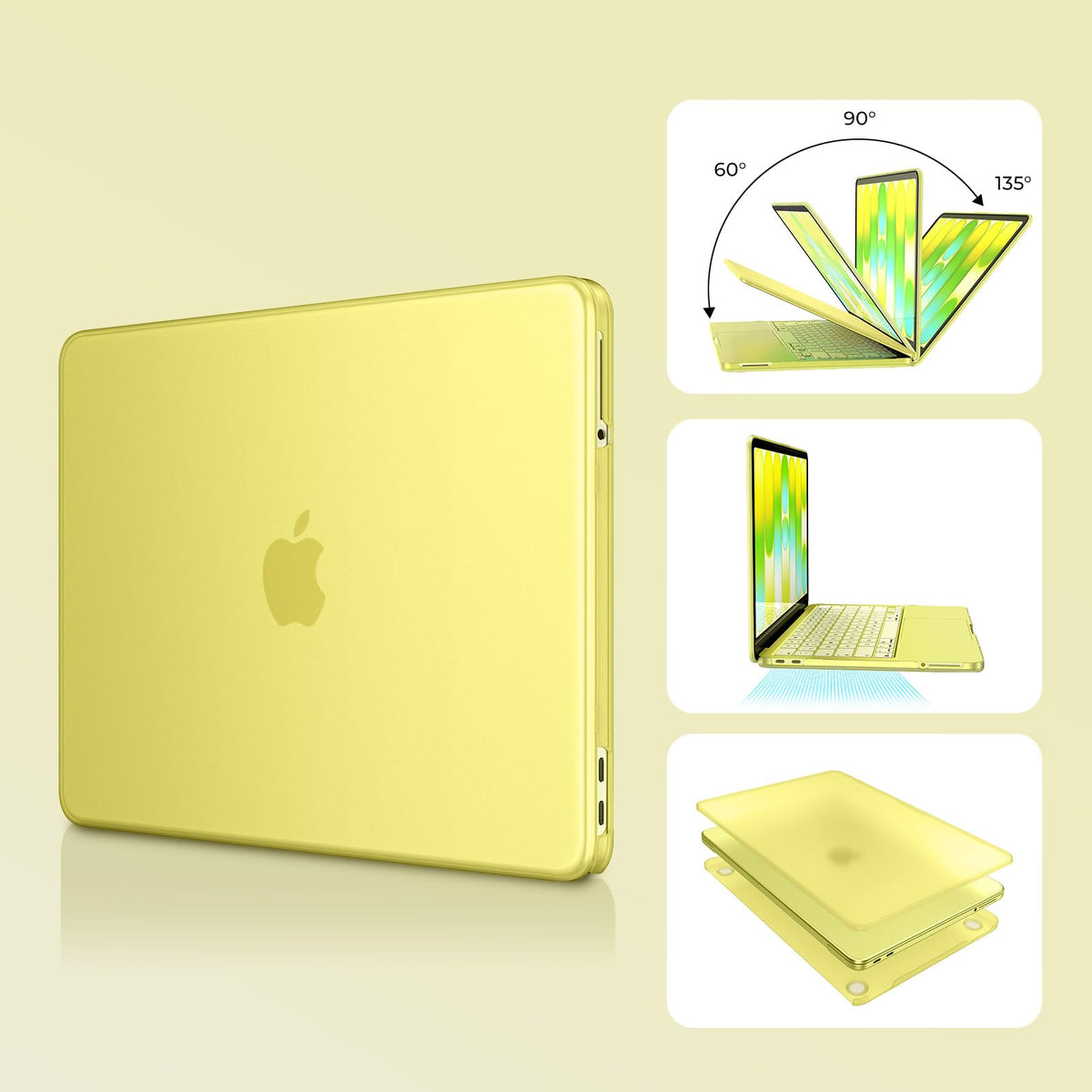 EooCoo for MacBook Neo Case 13 inch 2026 A3404 A18-Pro Crystal Clear