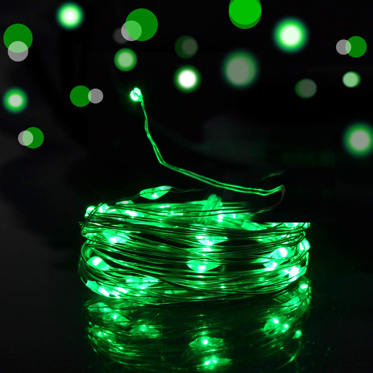 Dalugo Orange Fairy Lights, 3M/10ft Amber Fairy Lights, 30 LED Halloween Battery Lights for Autumn Halloween Christmas Decorations, Fireplace, Home Decor
