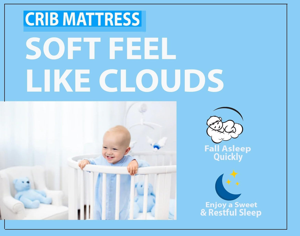 Travel Cot Mattress 95 x 65 x 7.5 cm – Fits Red Kite, Hauck, Graco – Quilted Breathable & Anti-Allergenic Polycotton Cover – Firm Foam Support, Removable Cover – UK Made