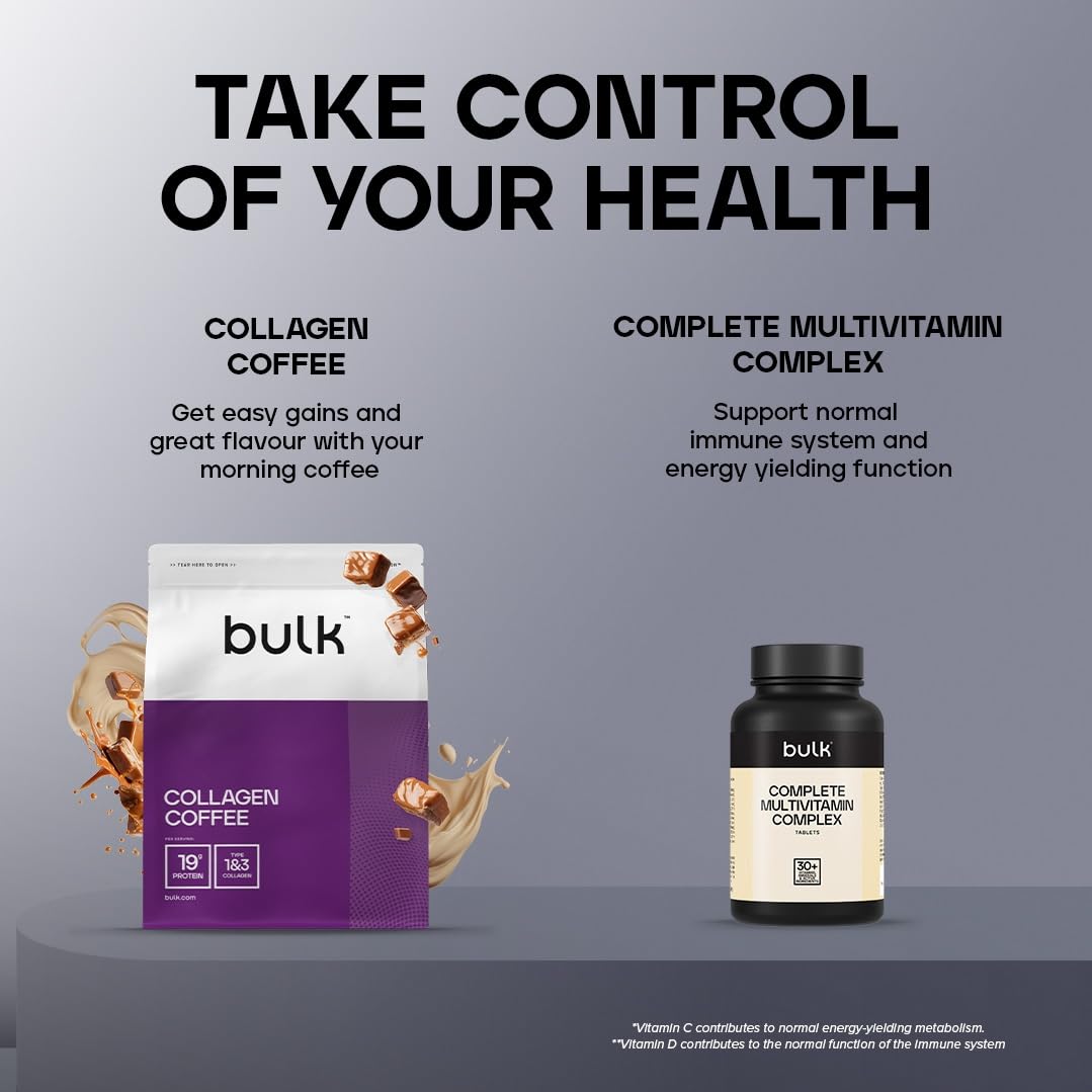 Bulk Collagen Powder with Peptides and Vitamin C, Unflavoured, 500g
