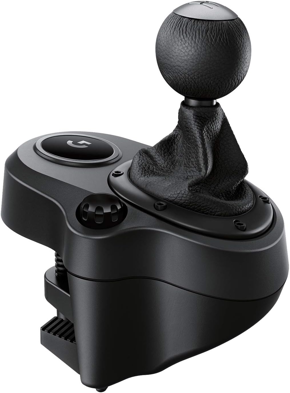 Logitech G Driving Force Racing Wheels Shifter for G29, G920 & G923, 6 Speed, Push Down Reverse Gear, Steel and Leather Construction - Black