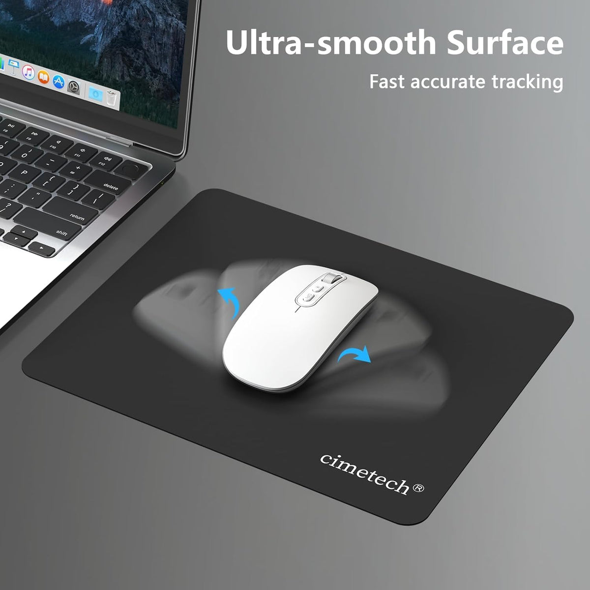 cimetech Gaming Mouse Pad 800 * 300 * 3 MM, Extended Large Mouse Mat Computer Keyboard Desk Pad with Anti-Slip Rubber Base Comfortable Waterproof Soft Cloth, Improved Precision and Speed - Black