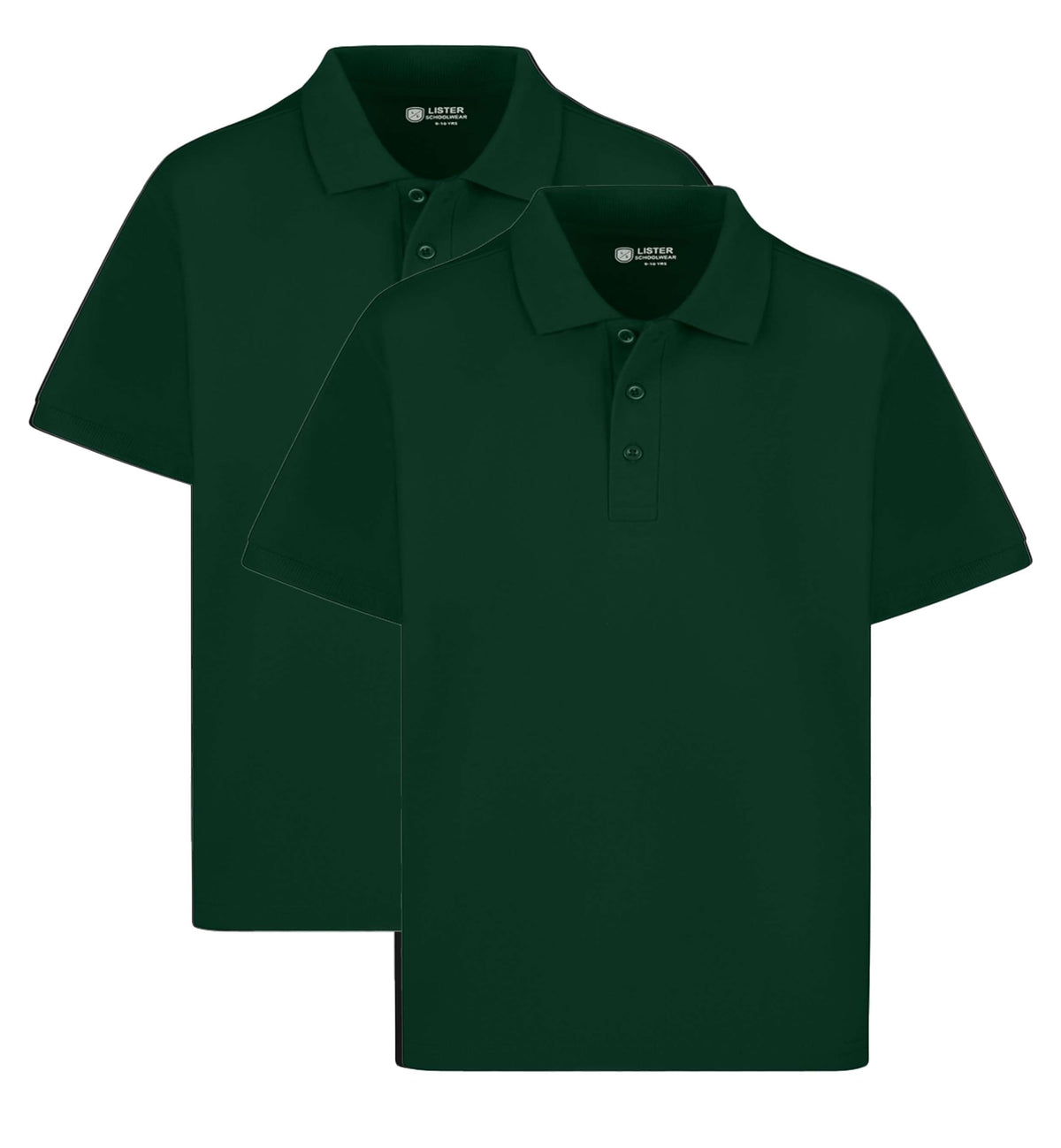 2 Pack Boys Plain 100% Cotton Ages 3-16y Polo Shirts Children School T-Shirt Uniform Summer