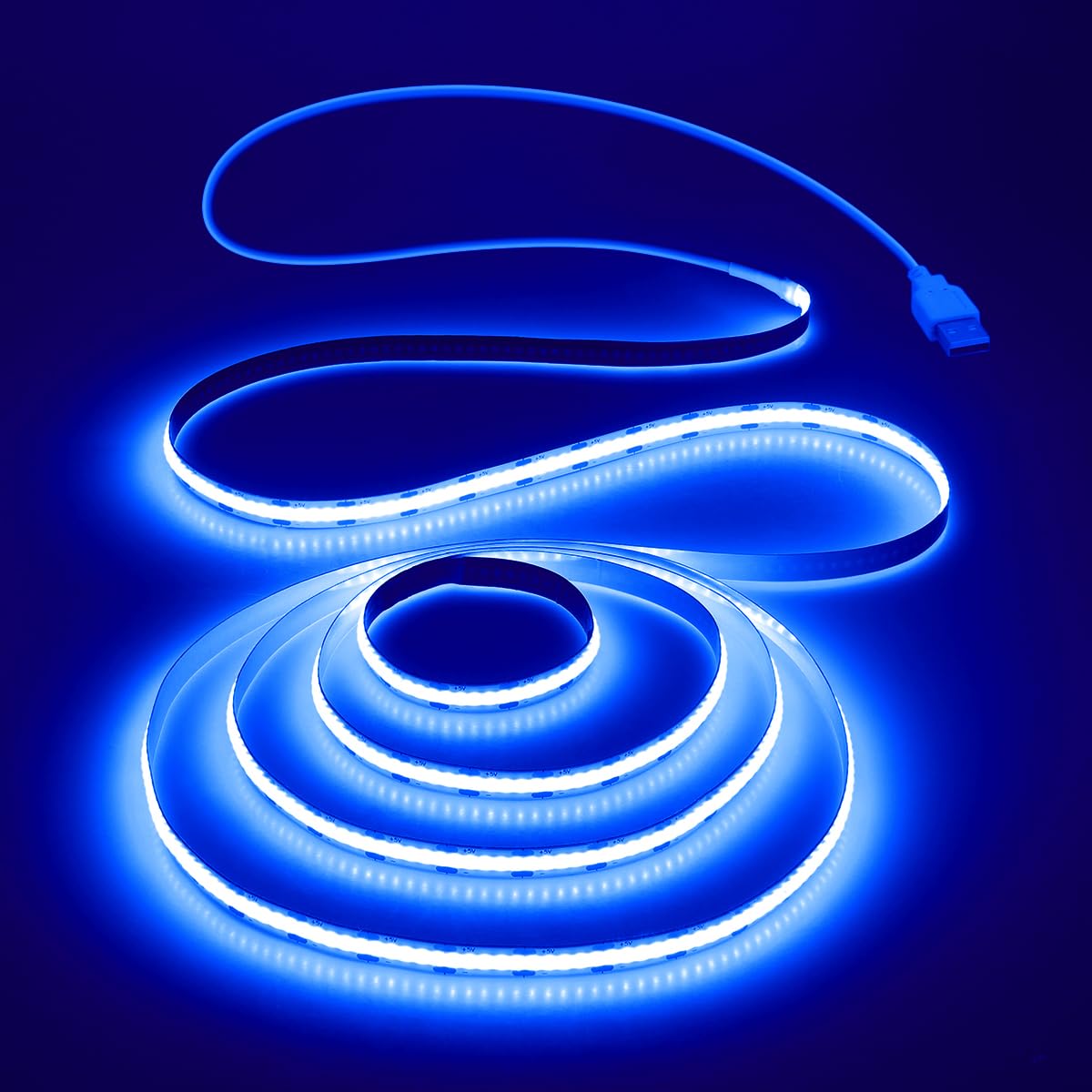 Aclorol 12V Red LED Lights for Bedroom 5M Fleixible COB LED Strip Light