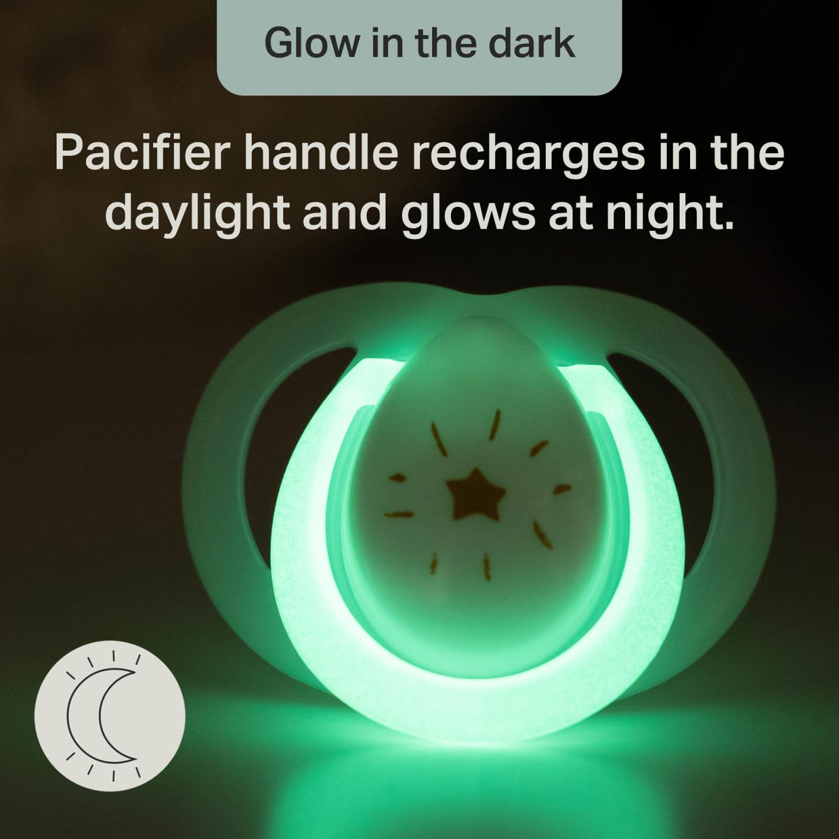 Tommee Tippee Ultra-Light StayPut Night Glow Soother 0-6m Pack of 2