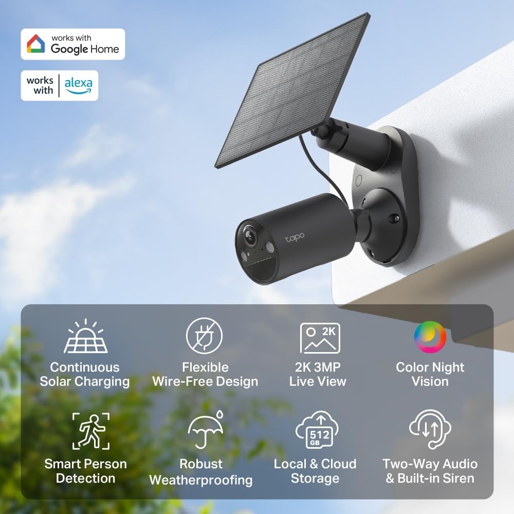 Tapo 2K QHD Wireless Indoor/Outdoor Smart Security Camera