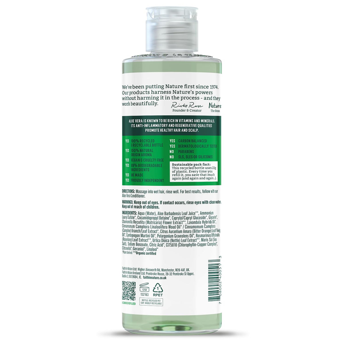 Faith In Nature Organic Coconut Shampoo, Hydrating for Dry Hair & Scalp, Vegan & Cruelty Free, No SLS, Silcones or Parabens, 400ml