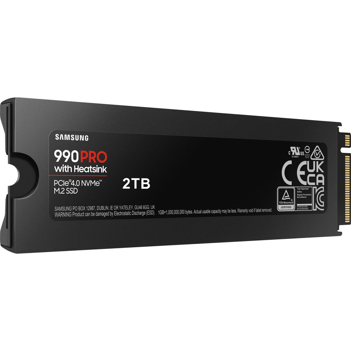 Samsung 990 PRO 1TB PCIe 4.0 (up to 7450 MB/s) NVMe M.2 (2280) Internal Solid State Drive (SSD) (MZ-V9P1T0BW)