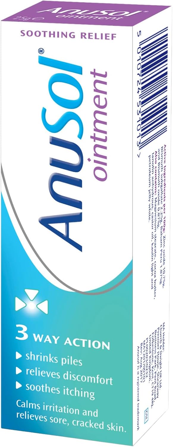 Anusol Haemorrhoid Ointment, Shrinks Piles and Protects, 25g