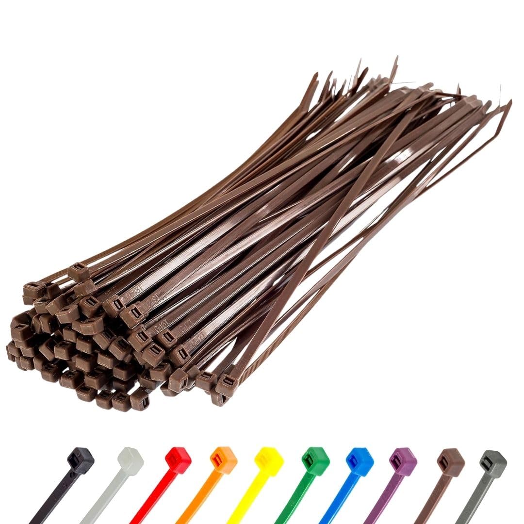 Gocableties Small Silver Cable Ties, 100mm x 2.5mm, Pack of 100, 4” Premium Nylon Zip Ties, Plastic Tie Wraps, Secure Self-Locking Mechanism, for Home, Garden, Office and DIY
