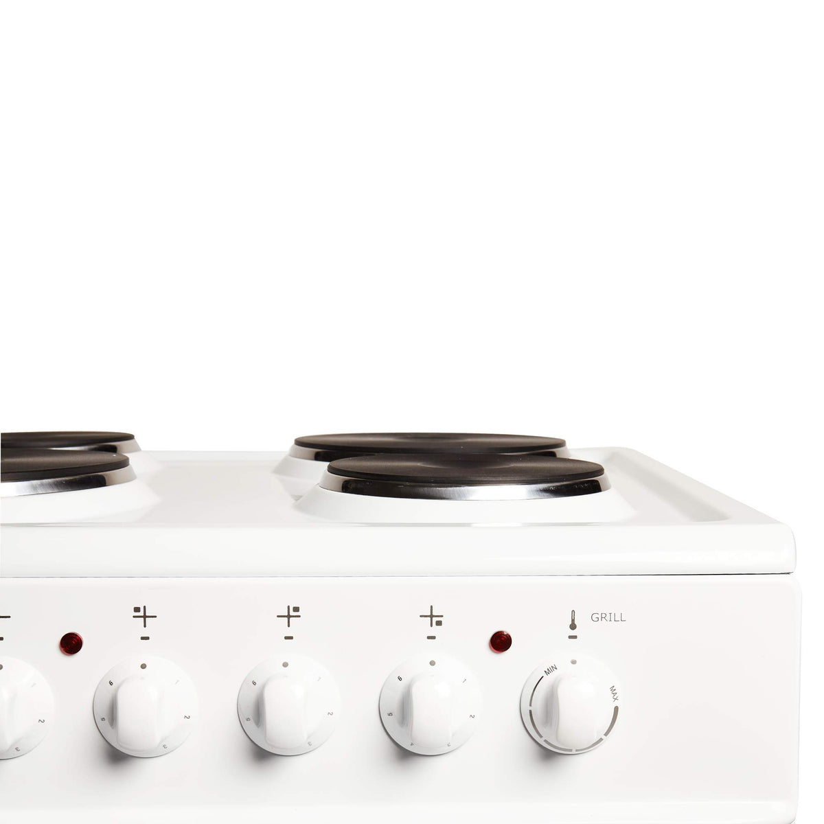 Haden Double Oven 50cm Electric Cooker 4 Zone Ceramic Hob White