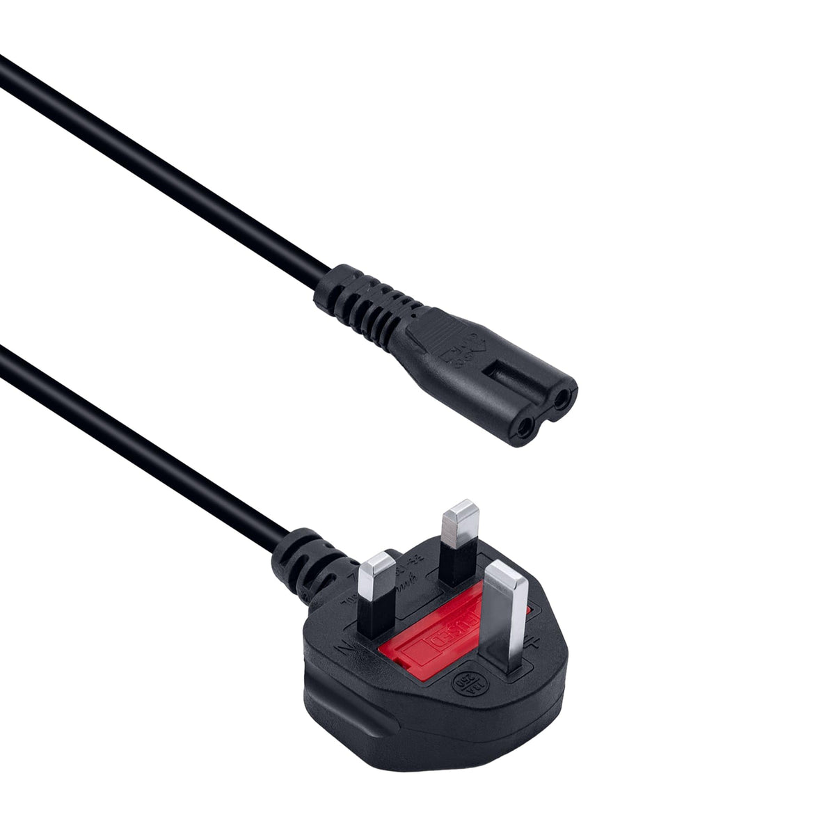 Mcbazel 3M UK Power Cable (IEC320C7 to BS 1363) C7 Figure 8 Power Lead,PS4 Power Cable,Kettle Lead/Power Cord compatible with Samsung LG Philips Toshiba TV/Printer/PS4/PS3/PS5