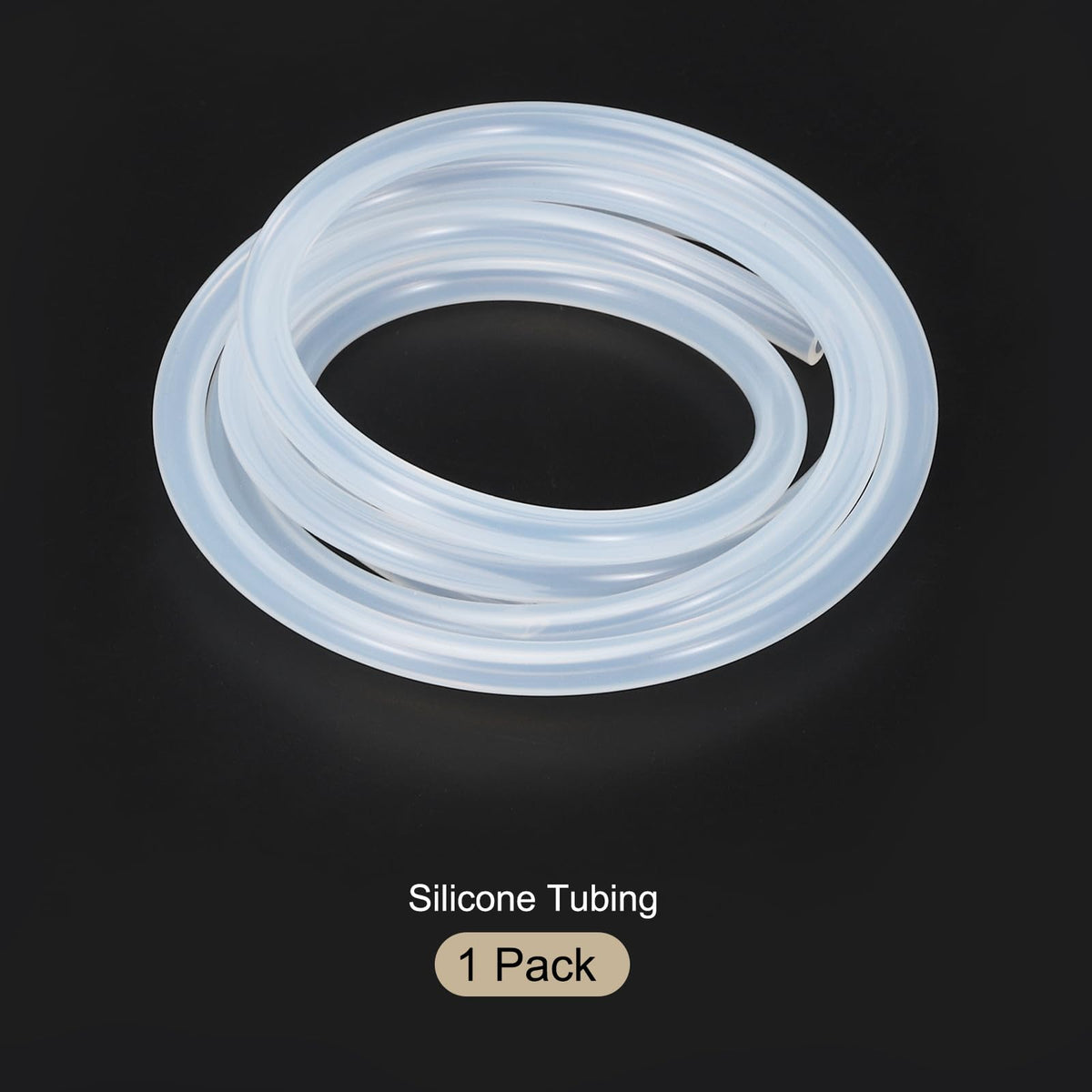 3.3ft Silicone Tubing 4mm ID 6mm OD Clear Industrial Plastic Tubing Pure Silicone Hoses for Pump Siphoning Draining Irrigation Brewing, 1/4"