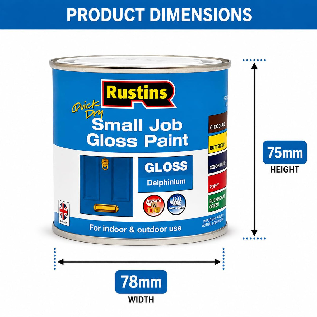 RUSTINS Small Job Satin Paint Chocolate 250ml