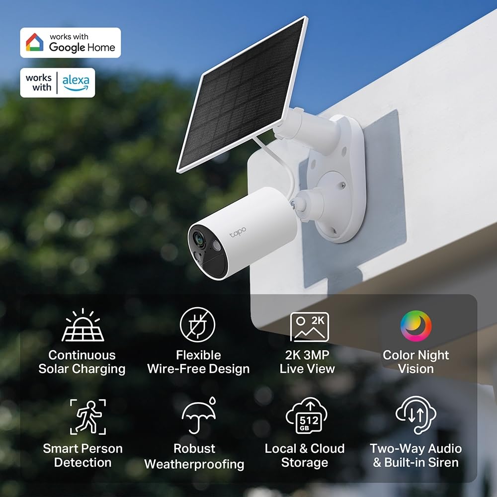 Tapo 2K QHD Wireless Indoor/Outdoor Smart Security Camera