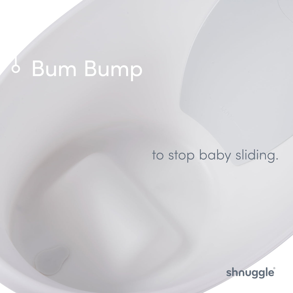 Shnuggle ECO Newborn Baby Bath Seat, Baby Bath Tub Made with 98% Recycled Material & Bum Bump Support, Compact Infant Bath, Sustainable Newborn Essentials & Baby Shower Gift