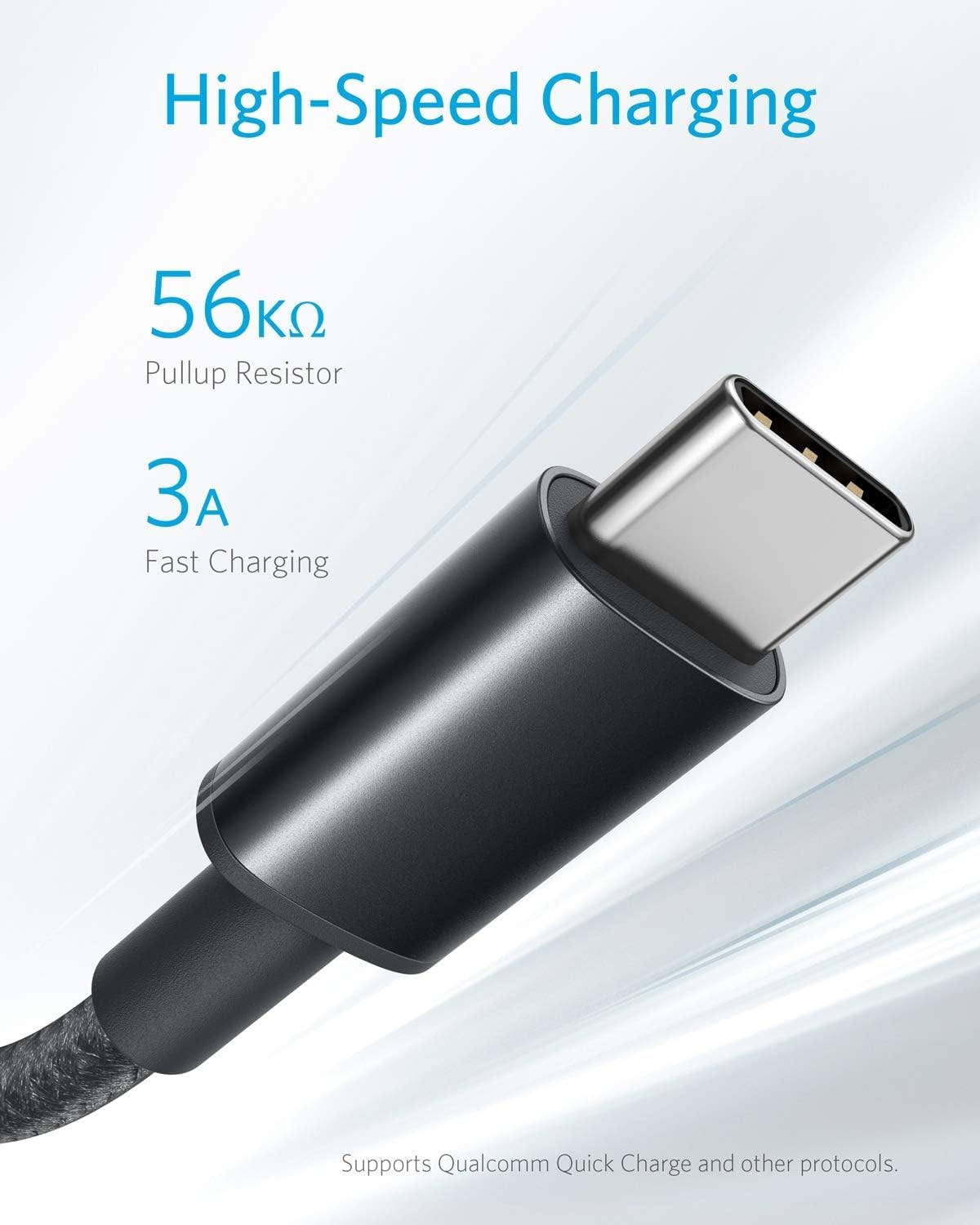 Anker USB C Charger Cable, 2-Pack 6 ft (1.8 m) USB to USB C Cable, USB A to USB C Braided Phone Charger Cable for iPhone 17/16/15, iPad Pro, Samsung Galaxy, and More(Black)
