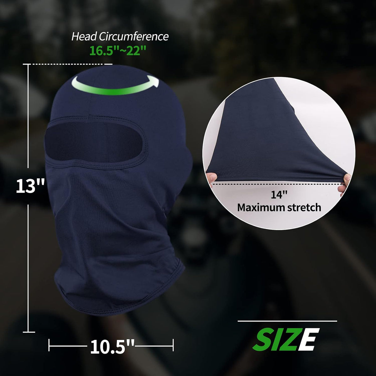 LONGKING Balaclava Ski Face Mask, UV Protector Windproof Lightweight Neck Warmer Motorcycle Cycling, Skiing, Snowboarding for Men/Women