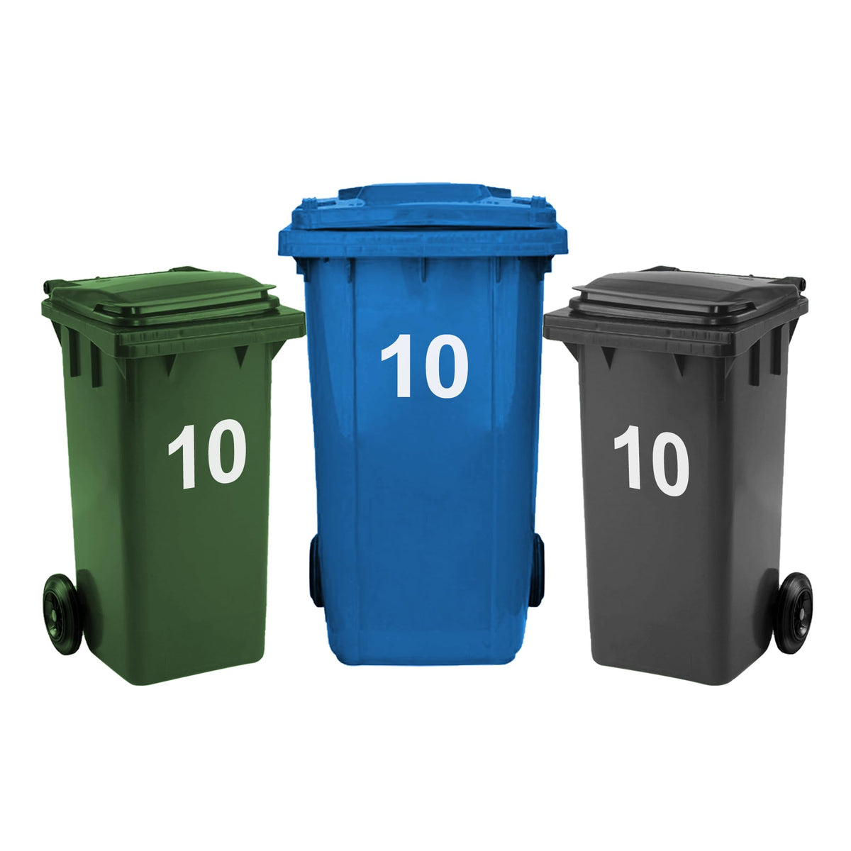 3 Pack Bin Numbers for Wheelie Bins 0-99/A-D | Large Number Stickers (45)