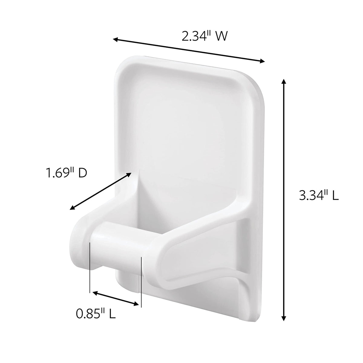 Command Broom Grippers, White, 2 Hooks and 6 Adhesive Strips