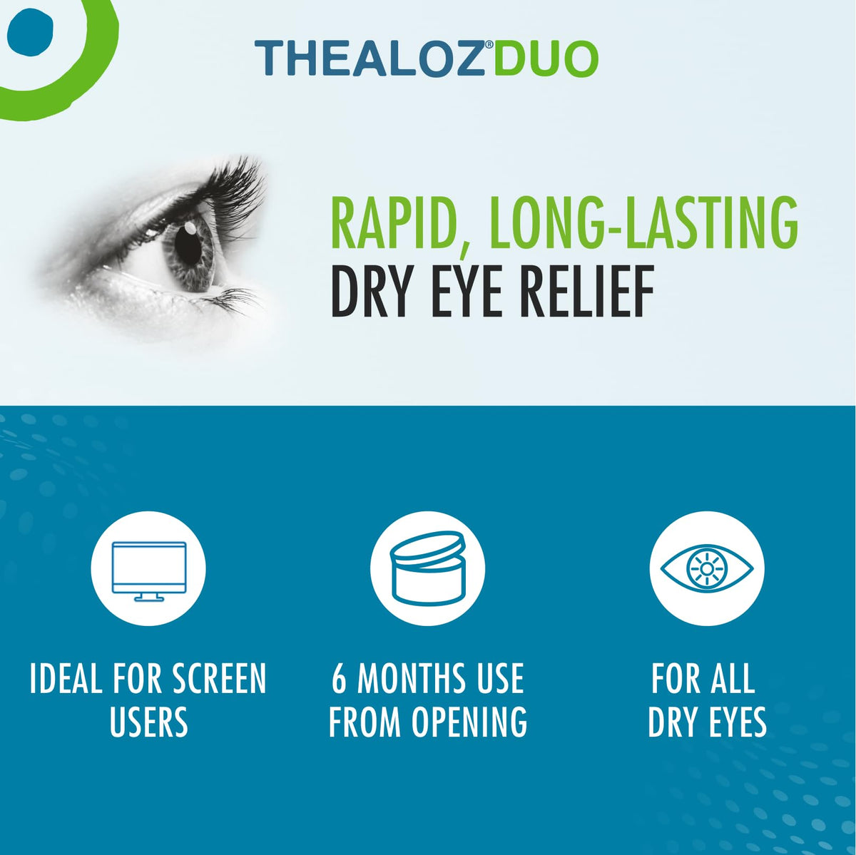 Thealoz Duo Dry Eye Drops, Preservative-Free Dry Eye Relief, 10ml