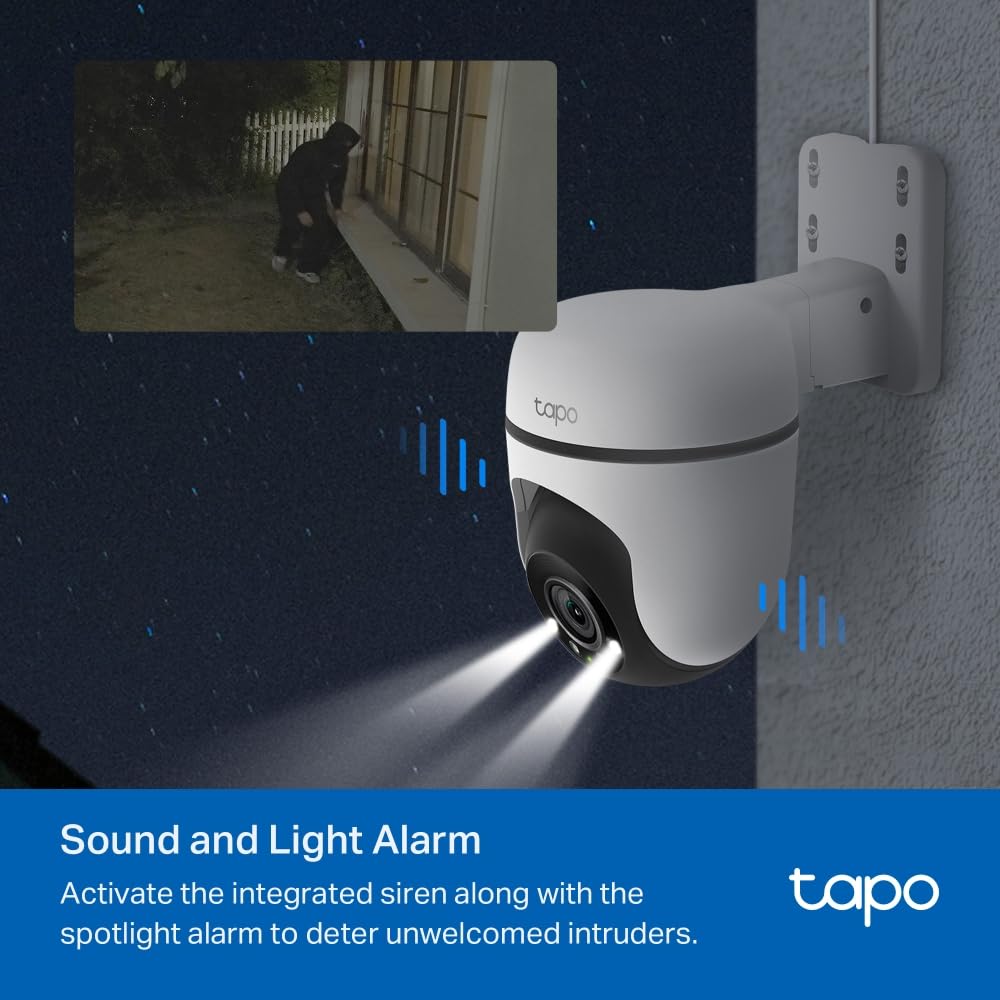Tapo TP-Link C500 Outdoor Wi-Fi Security Camera, 360° FHD 1080P with Night Vision, Two-Way Audio, Cloud Video Recording, Works with Alexa