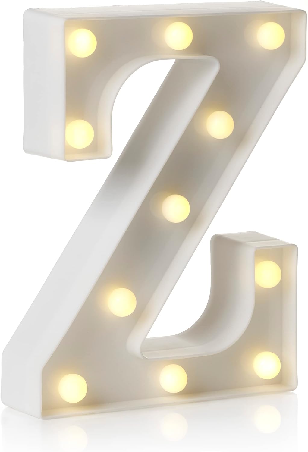 Auraglow LED Light Up Letter C Sign, Battery Powered Party Decoration