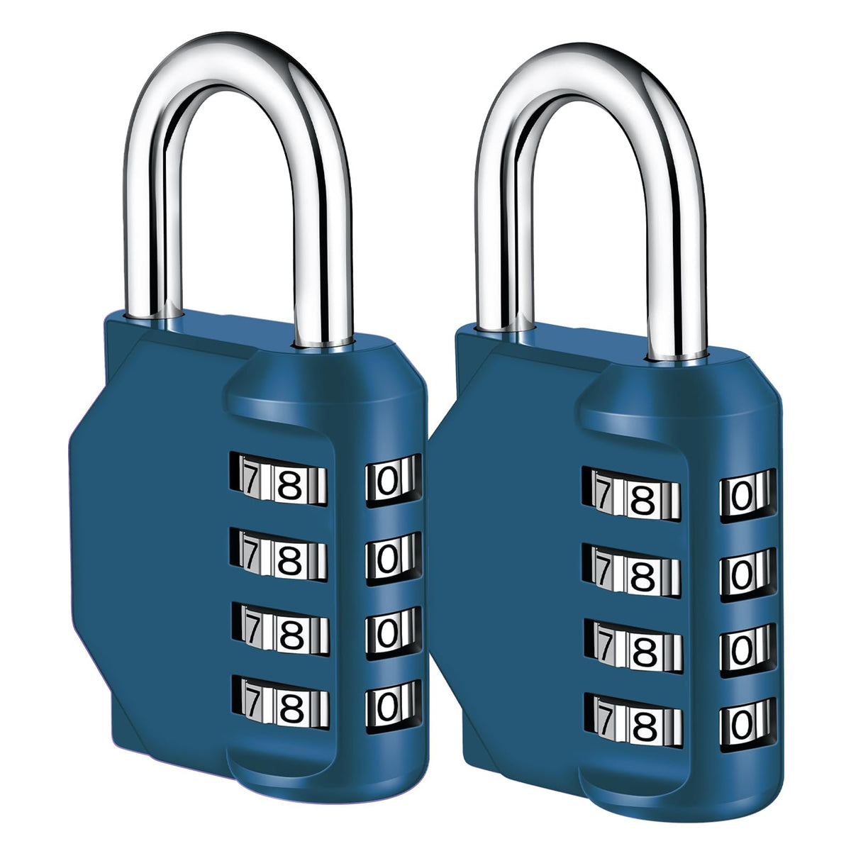NAGE Padlocks with Code, Combination Lock 4 Digit Gym Locker (1P, Red)