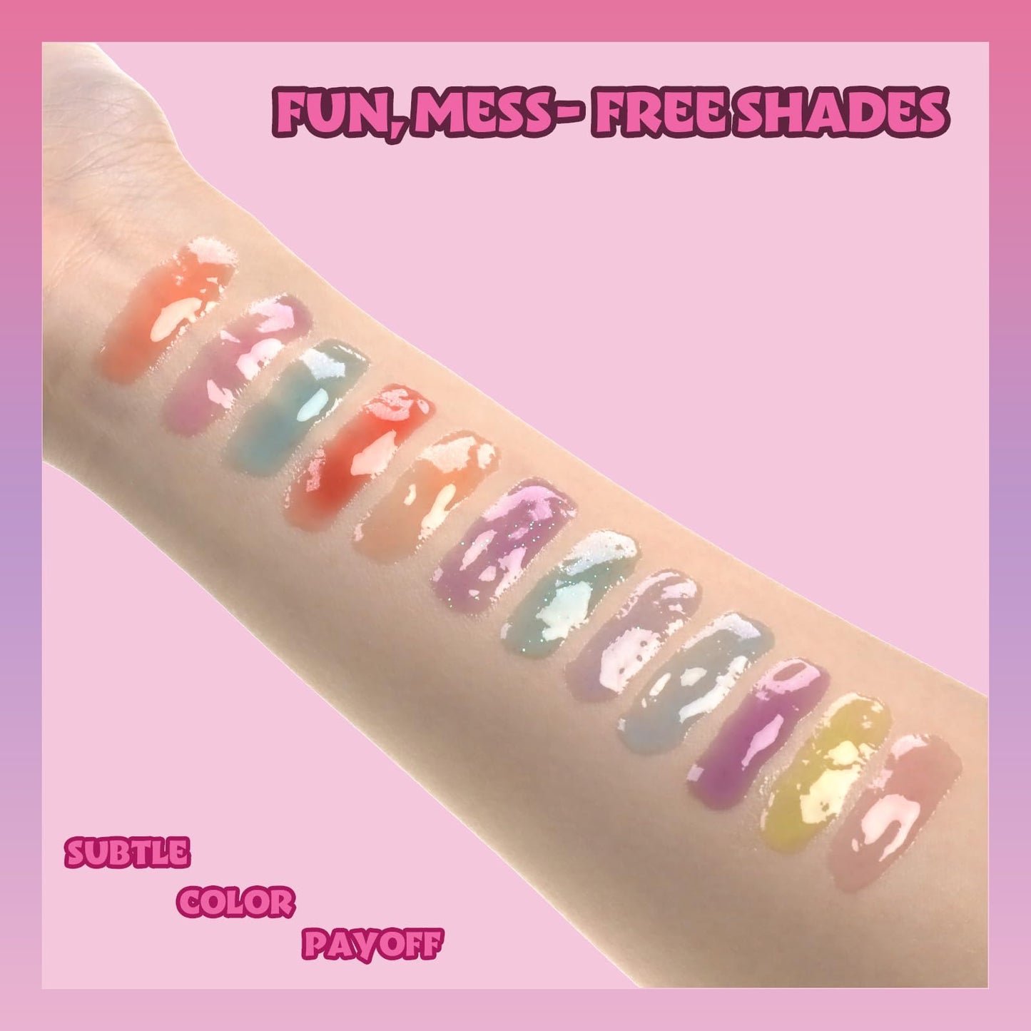 Disney Princess 12 Piece Plant Based Lip Gloss, Girls Party Favours, First Makeup Set for Girl, Perfect for Parties, Sleepovers and Birthday Gifts, Ages 3+, by Townley Girl