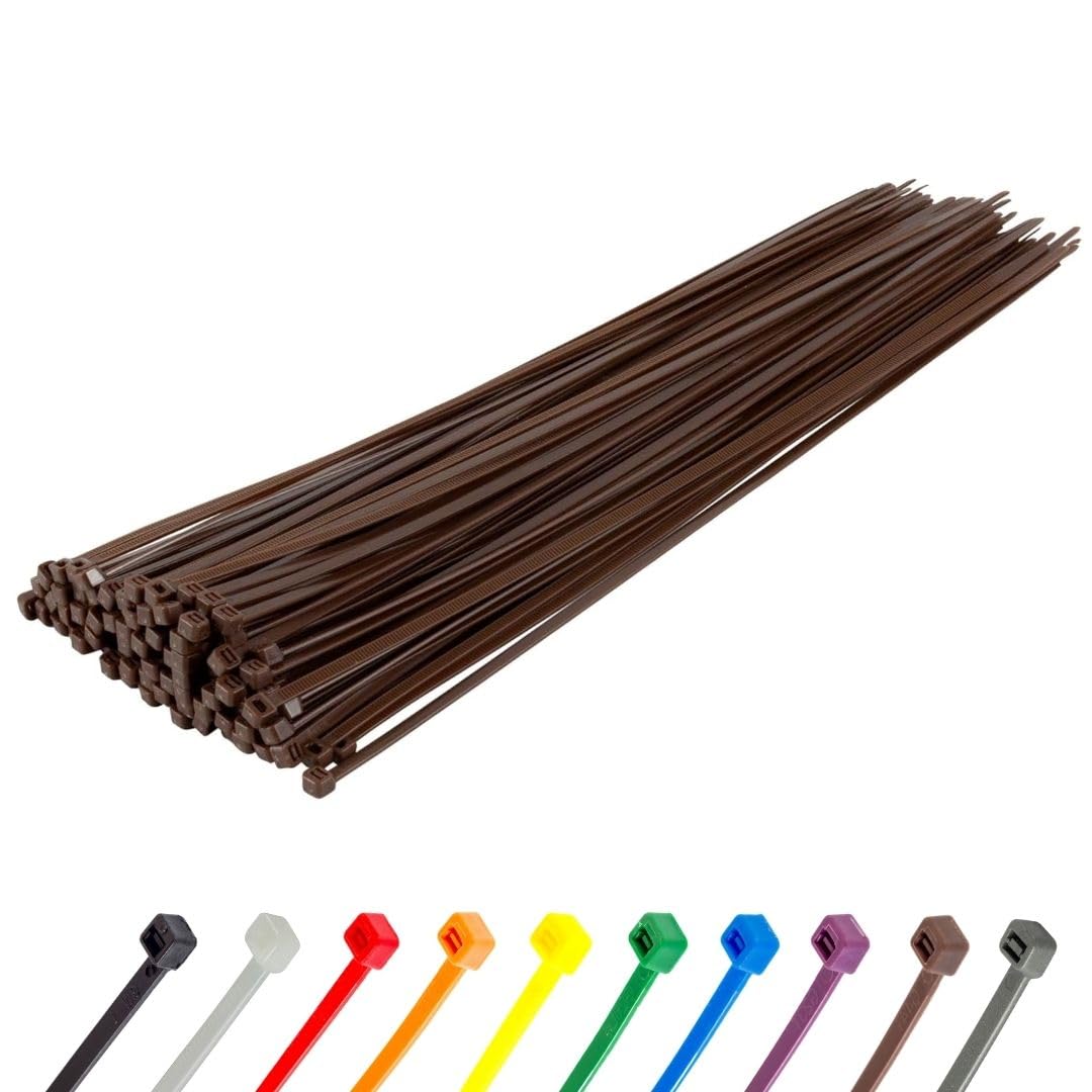 Gocableties Small Silver Cable Ties, 100mm x 2.5mm, Pack of 100, 4” Premium Nylon Zip Ties, Plastic Tie Wraps, Secure Self-Locking Mechanism, for Home, Garden, Office and DIY