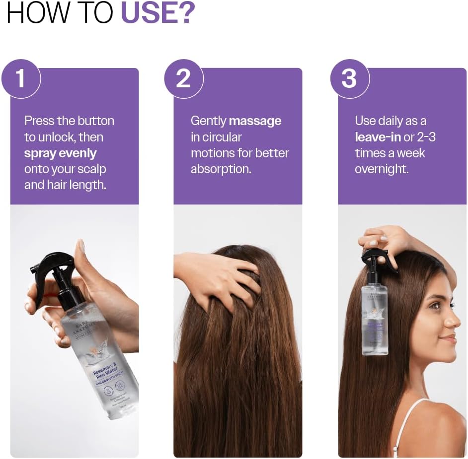Bare Anatomy Rosemary & Rice Water Growth Spray | All Hair Types | 200ml