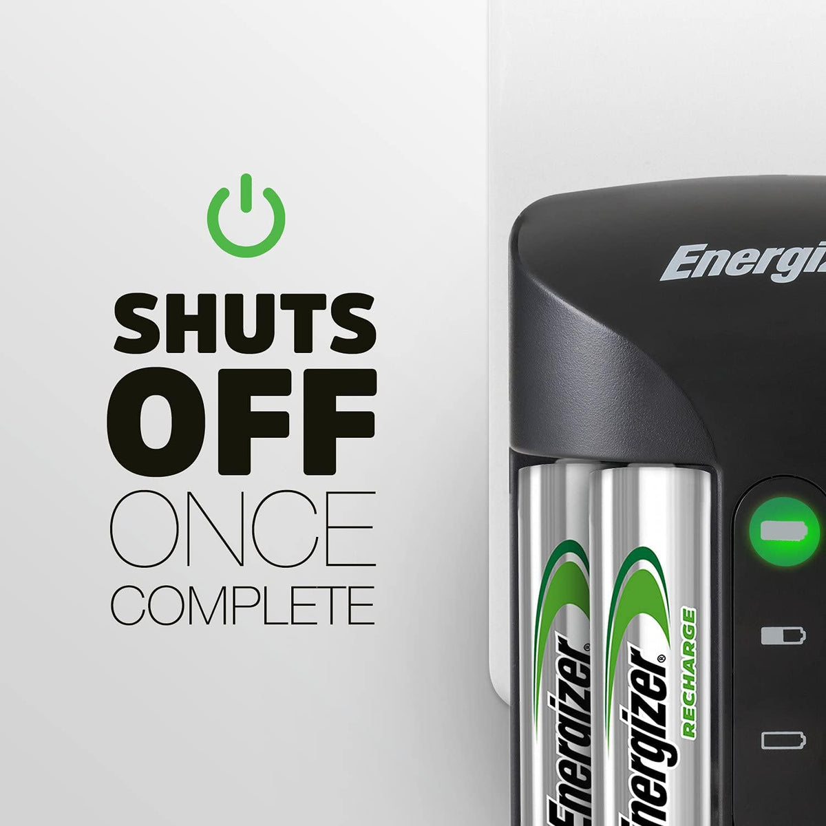 Energizer Recharge Pro Battery Charger + 4 AA Batteries Included 2000 mAh