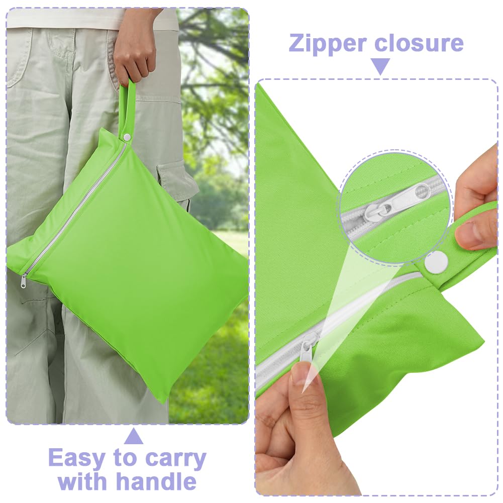 2PCS Wet Bags for Baby Items, Wet Swimsuits, Beach, Camping(Black)