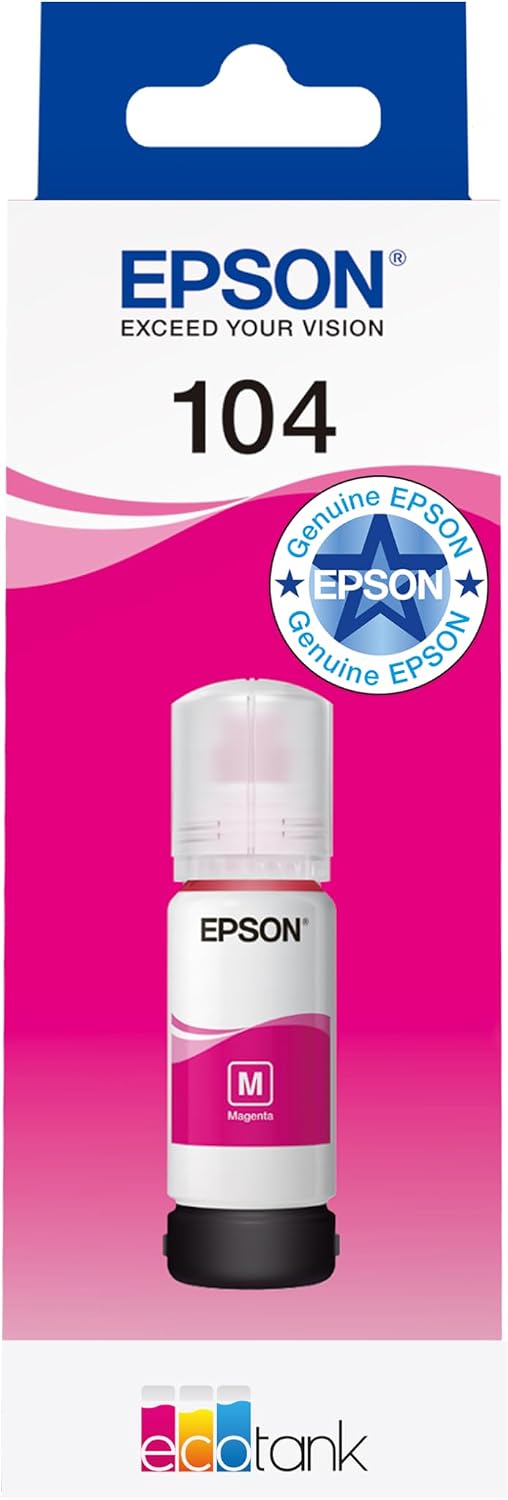 Epson EcoTank 104 Magenta Genuine Ink Bottle