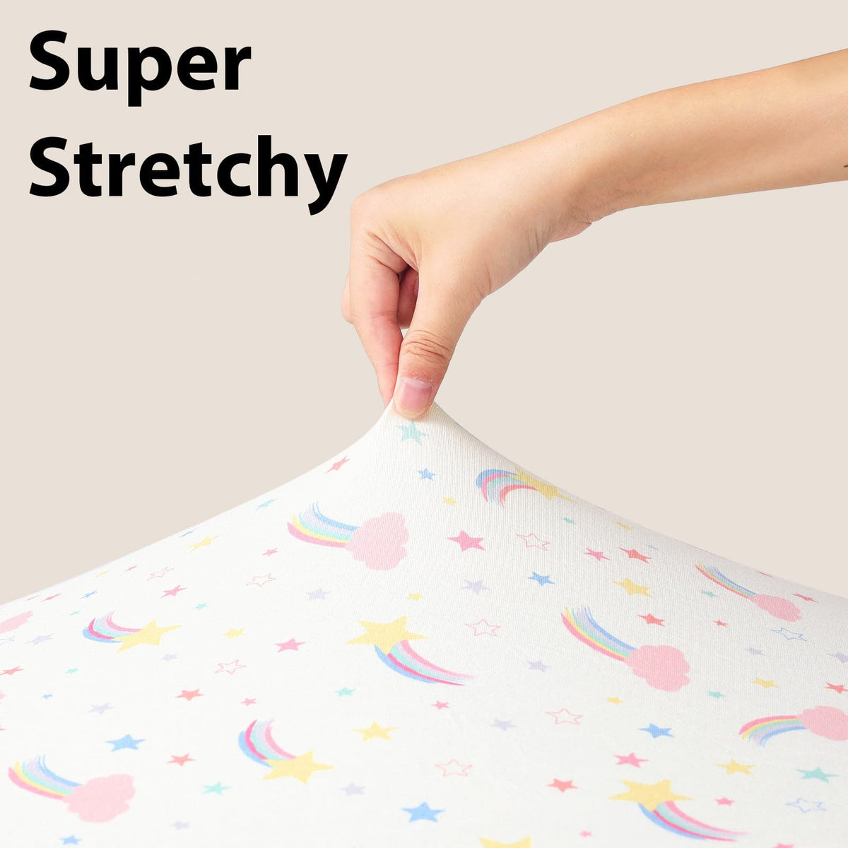 Cot Bed Sheets 140 x 70cm Fitted, 3 Pack Baby Cot Sheets, Ultra Soft & Silky Smooth Microfiber Toddler Bed Sheets Pink Rainbow
