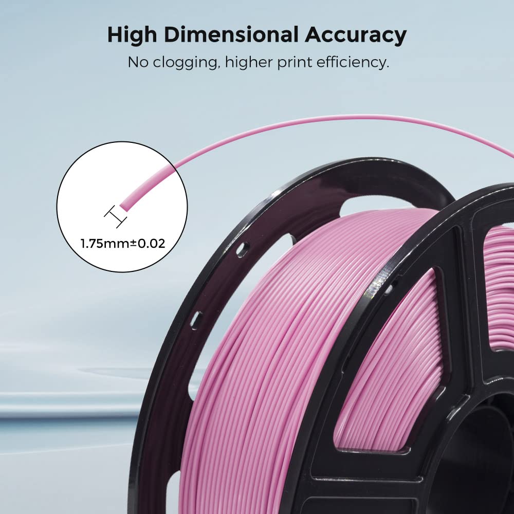 FLASHFORGE 3D Printer Filament, PLA PRO Filament 1.75mm, 1KG Spool (2.2lbs), Dimensional Accuracy +/- 0.02mm for FDM 3D Printers, Better Tenacity & No Knotting (White)
