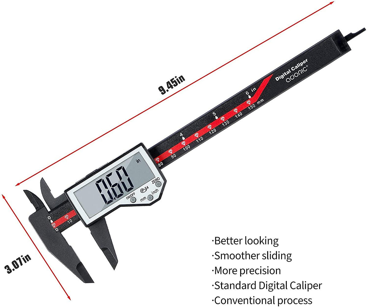 Digital Vernier Caliper, Adoric 6 Inch/150mm Calipers Measuring Tool
