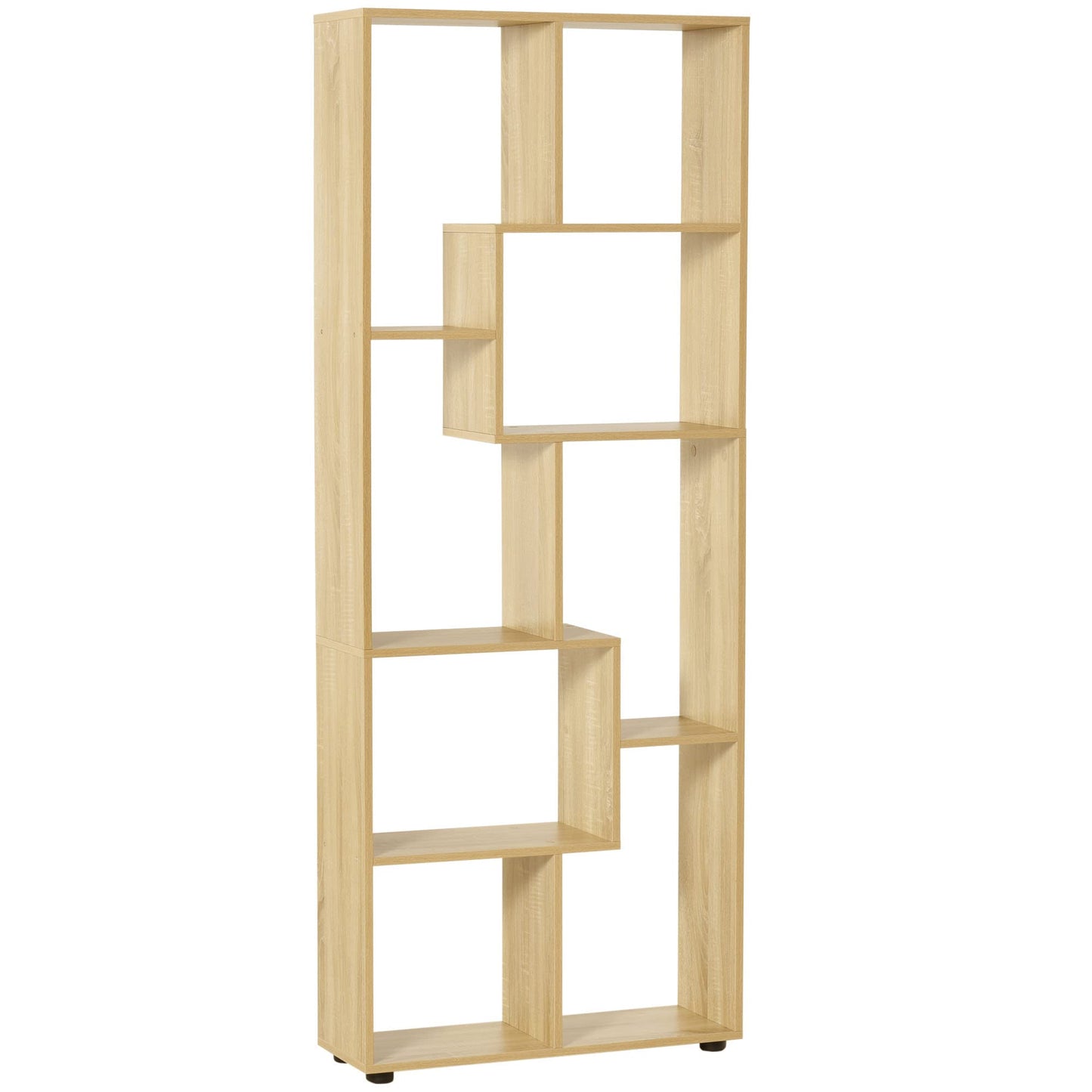 HOMCOM Bookshelf, Tall Bookcase, Modern Room Divider, 8 Cube Storage Unit, Freestanding Storage Shelf for Living Room, Bedroom, Home Office, 70 x 24 x 178 cm, White