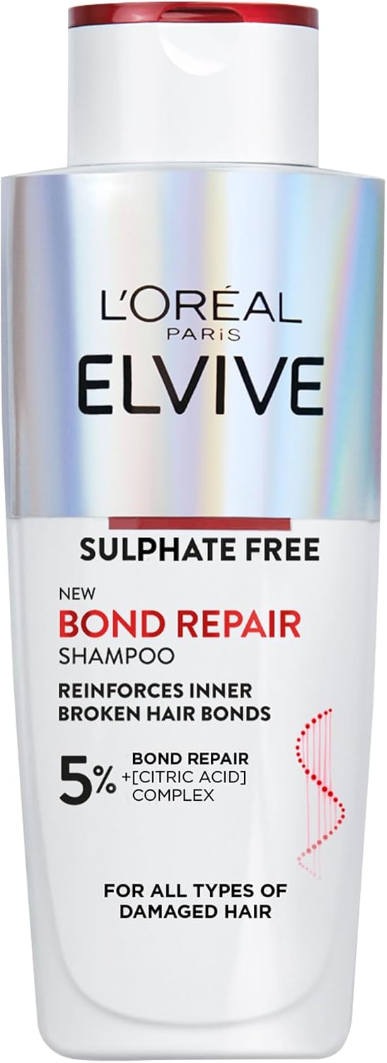 L'Oréal Paris Elvive Bond Repair Sulphate-Free Shampoo, Damaged Hair, 200ml