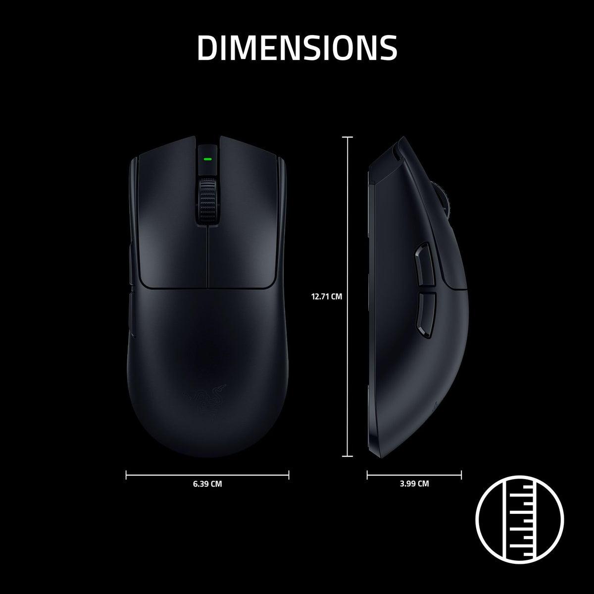 Razer Viper V3 HyperSpeed - Wireless Esports Mouse (Focus Pro 30K Optical Sensor, Up to 280 hours of Battery Life, Mechanical Mouse Switches Gen-2, 4000 Hz Wireless Polling Rate) Black