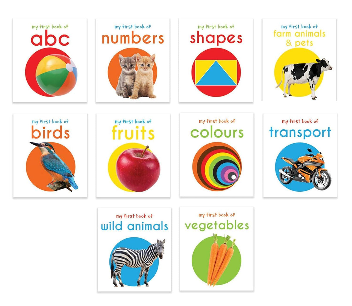 My First Library: Boxset of 10 Board Books for Kids: Boxset for Kids (Pack-1) (Early Learning)