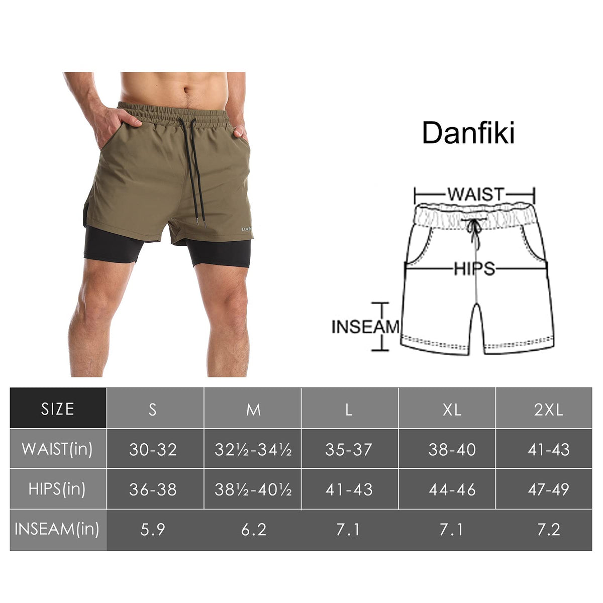 Mens Running Shorts Men's Gym Sports Short 2 in 1 with Phone Pocket Lightweight Quick Drying