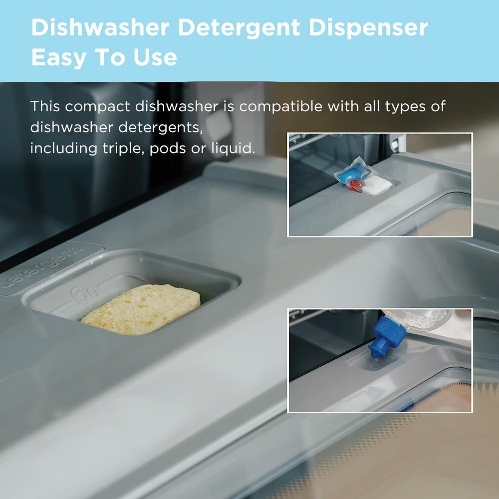 COMFEE' Table Top Dishwasher, No Plumbing Needed, for Singles & Couples